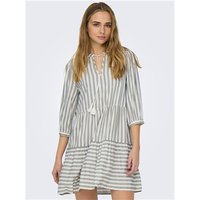 Only Kaya 3/4 Puff Short Dress - Cloud Dancer / Kalamata - XS