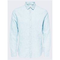 Only & Sons Caiden Life Ls Solid Linen Shirt - Cashmere Blue - S