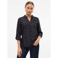 Veromoda Bumpy Glitter Shirt - Black/Silver - XS