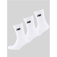 New Balance Everyday Crew 3 Pair Socks - White - S