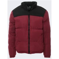 Brave Soul Davis Colour Block Jacket - Brick House Red / Black - S