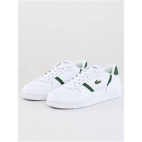 Lacoste Mens T-Clip Set Leather Sneakers - White / Dark Green - 8