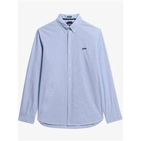 Superdry&Co Essentials Tailored Lite Shirt - Micro Stripe Indigo - 2XL