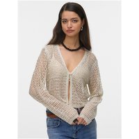 Veromoda Leilani Glitter V-Neck Cardigan - Birch - XL