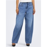 Only Horseshoe Barrel Pleat Jeans - Medium Blue Denim - 28R