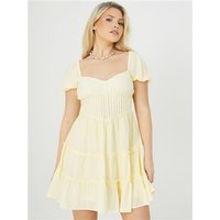 Brave Soul Belinda Short Dess - Lemon - XS