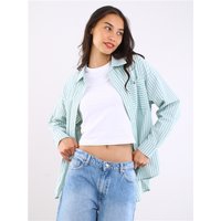 Brave Soul Francis Stripe Shirt - Green / White - XL