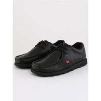 Kickers Fragma Lace Leather Shoes - Black - 11