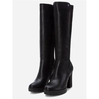 Refresh Contrast Knee High Boot - Black - 7