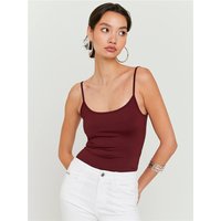 Tally Weijl Basic Bodysuit - Burgundy - M