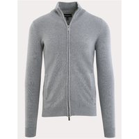 Threadbare Knitted Zip Up Funnel Neck Cardigan - Grey - M