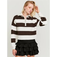 Tally Weijl Striped Jumper - Brown - XS