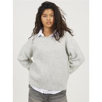 Brave Soul Massie Crew Knit Jumper - Grey - L