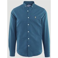 Alex & Turner Oxford Long Sleeve Shirt - Denim Blue - XL