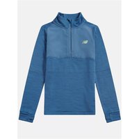 New Balance Heat Grid Quarter Zip - Shoreline Blue - 14/15Y
