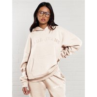 Kaiia Applique Oversized Hoodie - Cream - S