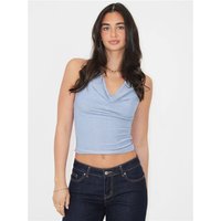 Saint Genies Lurex Halter Neck Top - Blue - L