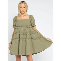 Daisy Street Tiered Smock Dress - Pine - S