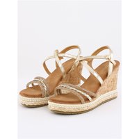 Redz Wedge Espadrille Sandal - Gold - 36