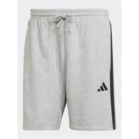 Adidas 3-Stripes Single Jersey Shorts - Grey - XL