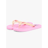 Tommy Jeans Fine Cleat Embossed Logo Flip Flops - Synthetic Pink / White Clay - 4