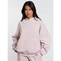Kaiia Embossed Oversized Hoodie - Pale Dusty Lilac - XS