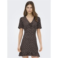 Only Molly V-Neck Dress - Brown Polka - XL