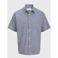 Jack & Jones Rcotedazur Seersucker Check Shirt - Blue - XL