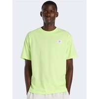 New Balance WOVEN LABEL T-SHIRT men's T shirt in Yellow