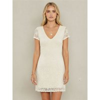 Only Albina V Neck Short Dress - Birch - XS