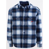 Tommy Jeans Textured Twill Overshirt - Basic Navy Check - XL
