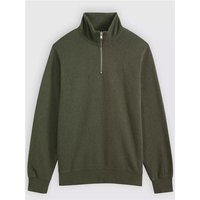 Levi's Original Housemark Quarter Zip Pullover - Autumn Leaves Heather Green - XS