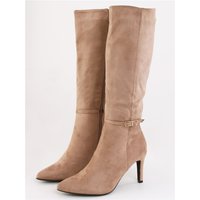 Zanni Suede Knee High Boot - Mocha - 6