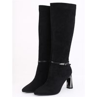 Redz Suede Knee High Boot - Black - 40