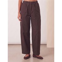 Saint Genies Barrel Leg Trouser - Chocolate Brown - S