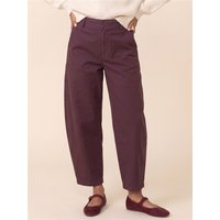 Only Clair Barrel Fit Trousers - Purple / Fudge - S