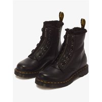 Dr Martens 1460 Serena Zip 8 Eye Milled Nappa Leather Boots - Black - 7