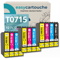 Easycartouche Réduction de 11 % sur le pack de 12 cartouches EPSON T0715XL compatibles