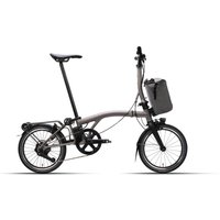 Brompton New T line Electric Mid - 16 Zoll 345Wh 4K Faltrad - Blasted Titanium