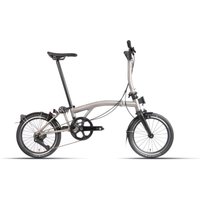 Brompton New T Line Mid - 16 Zoll 12K Faltrad - Blasted Titanium