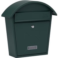Sterling Classic 2 Galvanised Steel Wall Mounted Postbox, Matt Green