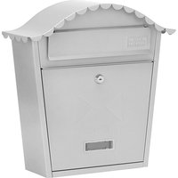 Sterling Classic Galvanised Steel Wall Mounted Postbox, Silver
