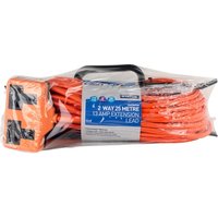 Status 2 way - Heavy Duty - Extension Socket - 25 Mtr Orange Lead - Orange Plug - on H Frame