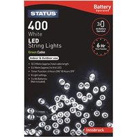 Status Innsbruck - 400 - White - LED - Indoor/Outdoor - Battery Operated - String Festive Lights