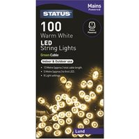Status Lund - 100 - Warm White - LED - Indoor/Outdoor - Mains Powered - String Festive Lights