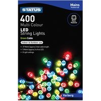 Status Varberg - 400 - Multi Coloured - LED - Indoor/Outdoor - Mains Powered - String Festive Lights