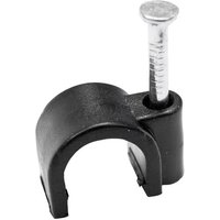 Zexum Black Round Cable Clips (100 Pack) - 4mm