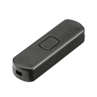 KnightsBridge 1-60W (1-25W LED) Re-wireable Cord Dimmer - Black