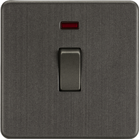 KnightsBridge Screwless 20A 1G DP Switch with Neon - Smoked Bronze
