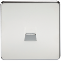 KnightsBridge Screwless Polished Chrome Telephone Master Socket